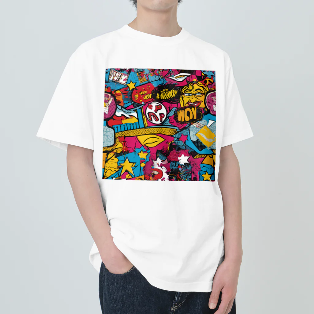 8890のポップアート ヘビーウェイトTシャツ