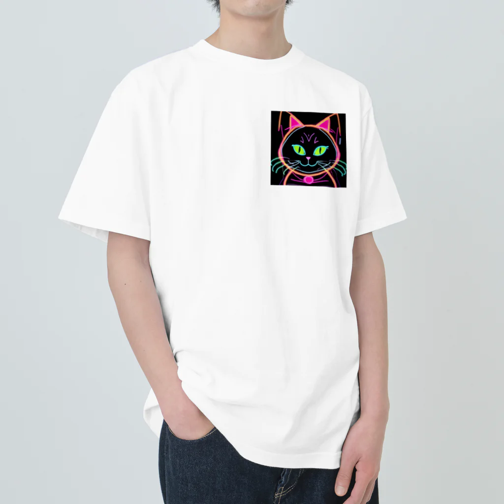 ねこLINEのニャオンカラー ヘビーウェイトTシャツ