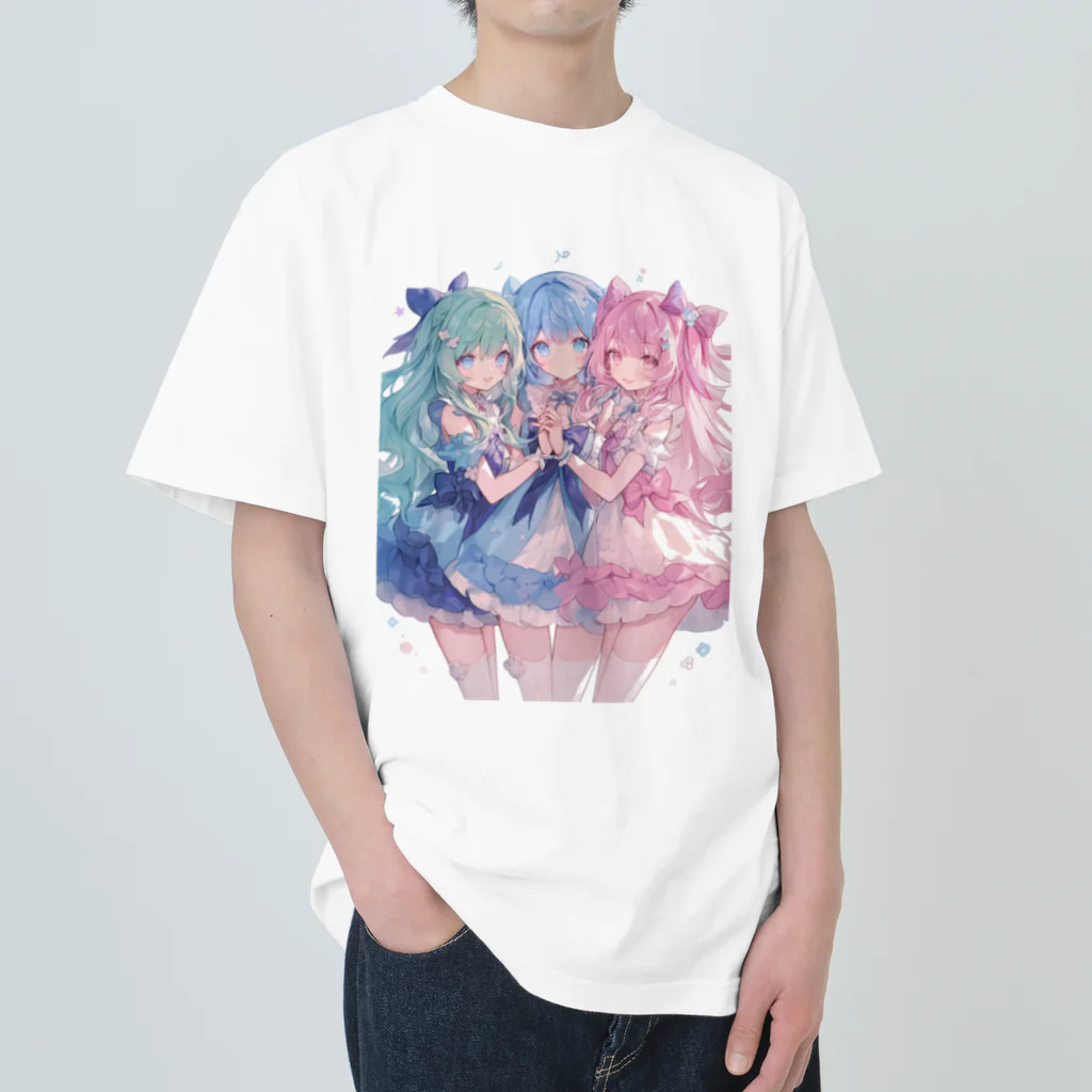 AQUAMETAVERSEのアイドルフラワーズ　なでしこ1478 ヘビーウェイトTシャツ