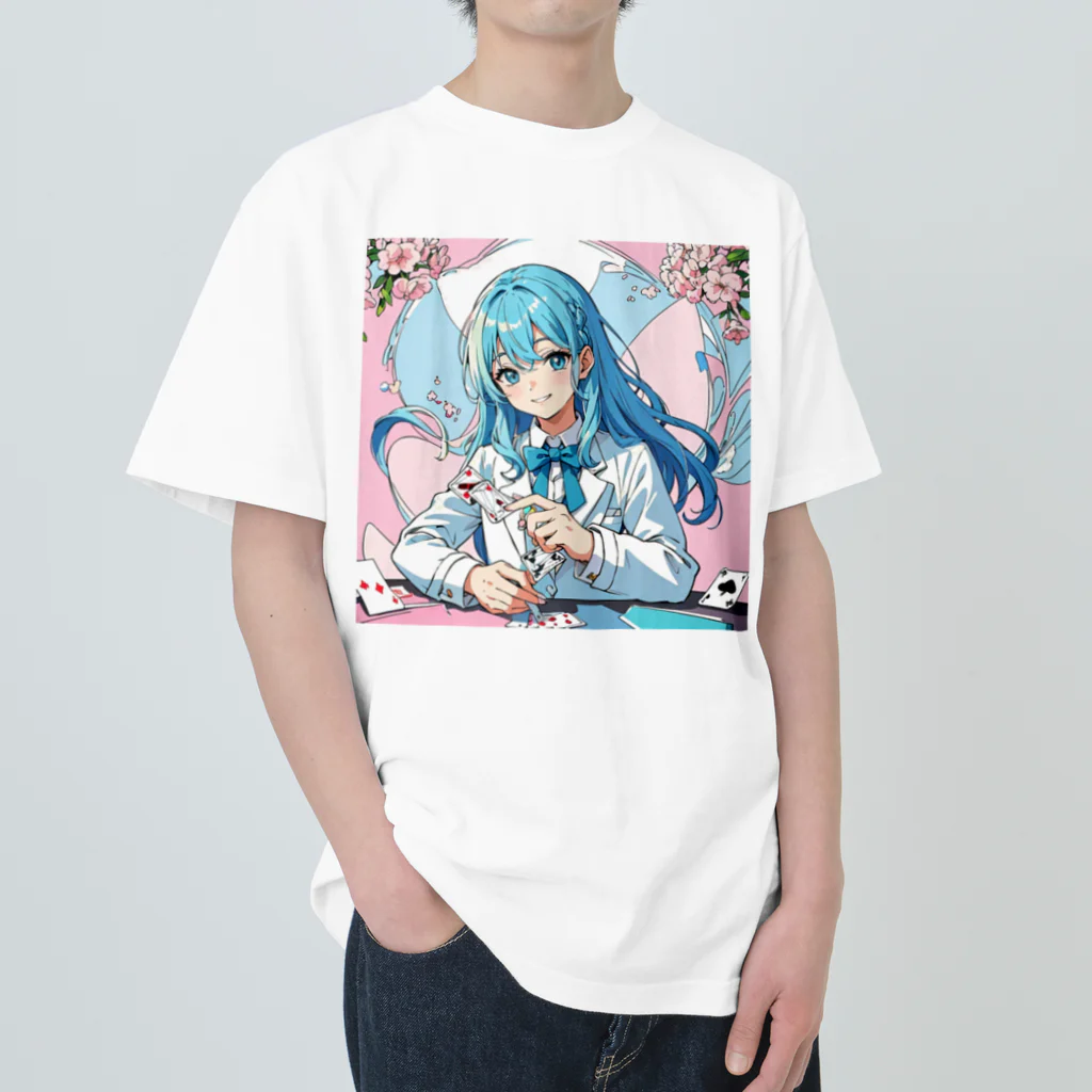 yozoraniyumeoの魔法マジシャン少女 Heavyweight T-Shirt