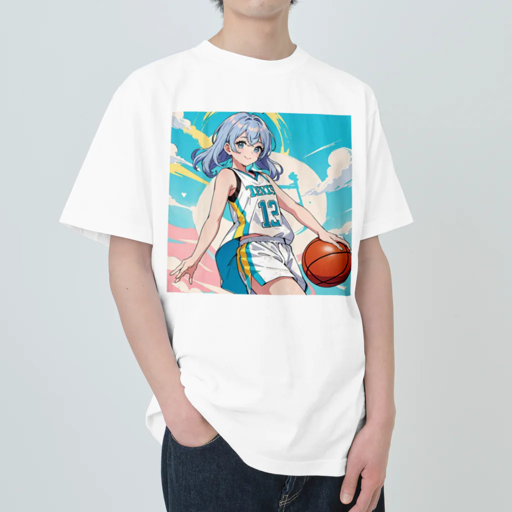 yozoraniyumeoの魔法バスケ少女 Heavyweight T-Shirt