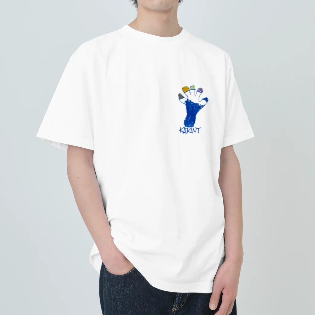 Karin_shopの5歳児かりんの手書きイラストTシャツ「ＫＡＲＩＮＴ」 Heavyweight T-Shirt