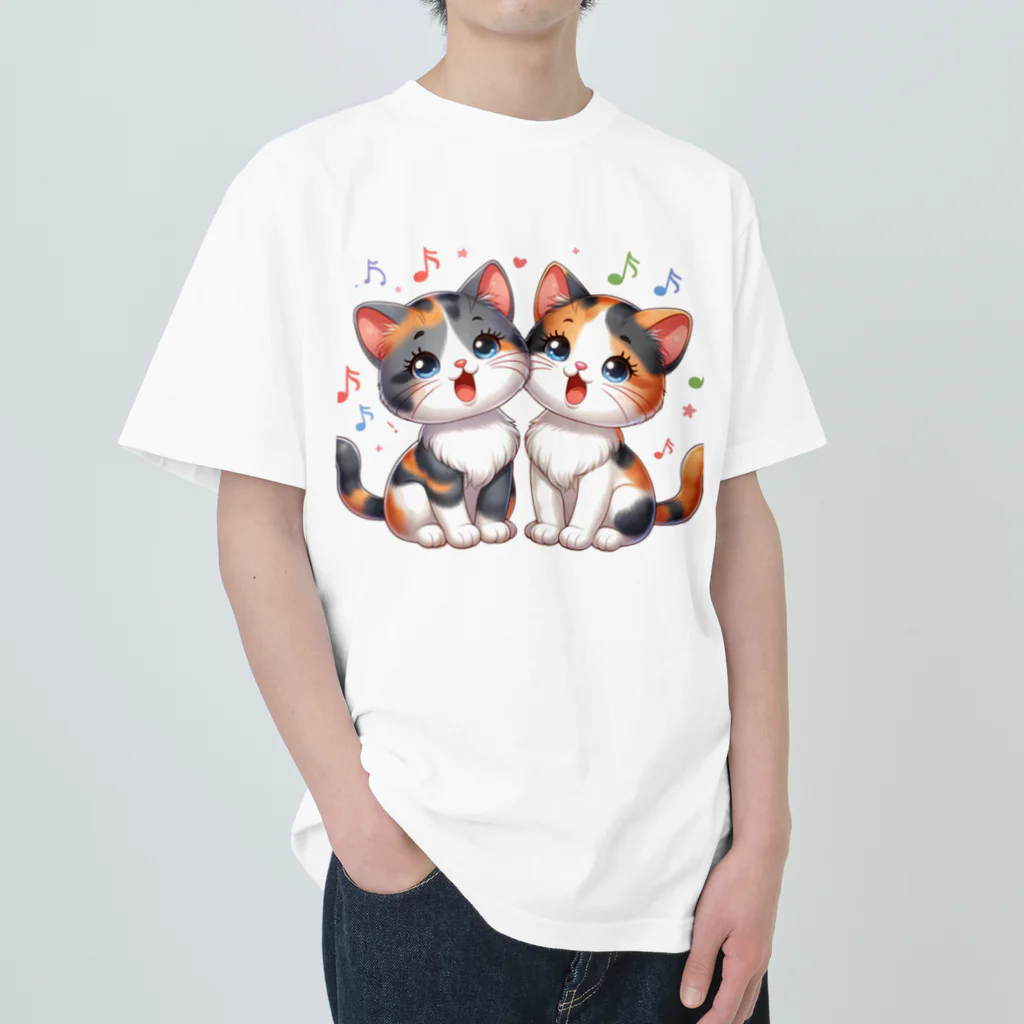 チェリモヤのねこコーラス 08 Heavyweight T-Shirt