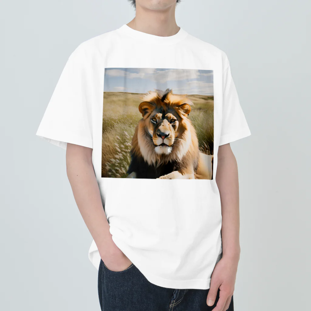 はちみつあめの百獣の王ライオン ヘビーウェイトTシャツ