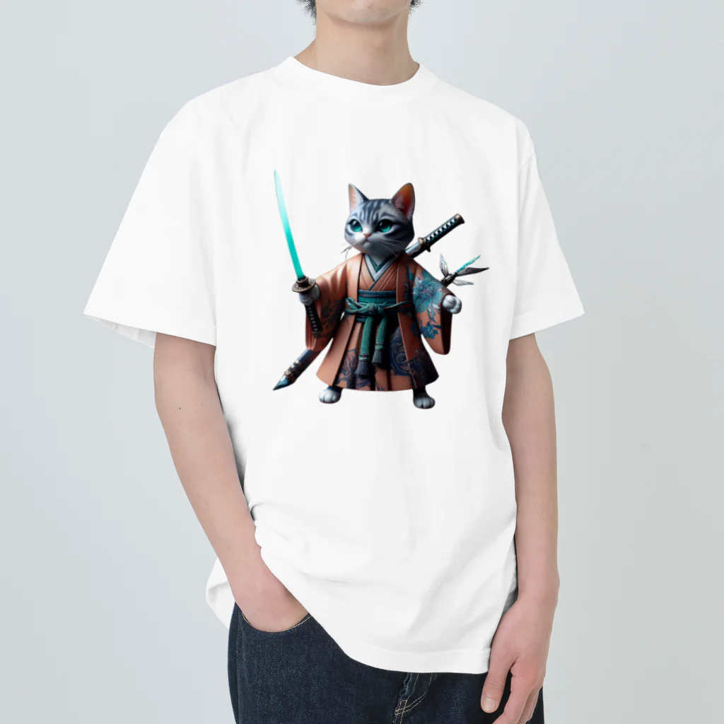 samuraicatのSamurai CAT Heavyweight T-Shirt