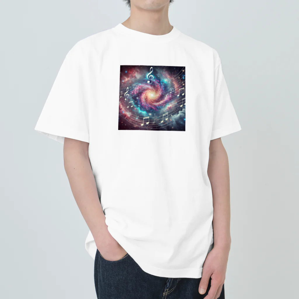 KIglassesのMelodies of the Galaxy - 銀河の旋律 ヘビーウェイトTシャツ