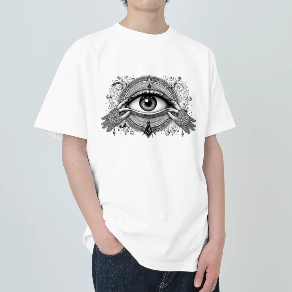yuu_1204のSacred Geometry Eye Heavyweight T-Shirt