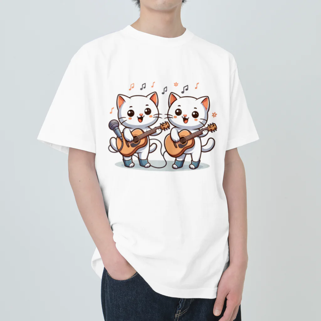 チェリモヤのねこコーラス 12 ヘビーウェイトTシャツ