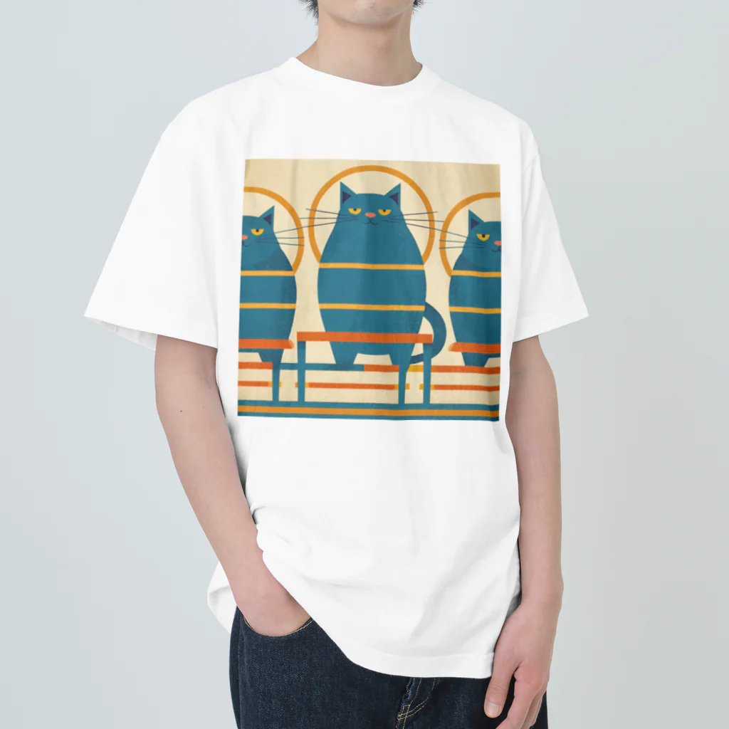 yuki-naの太った猫グッズ Heavyweight T-Shirt