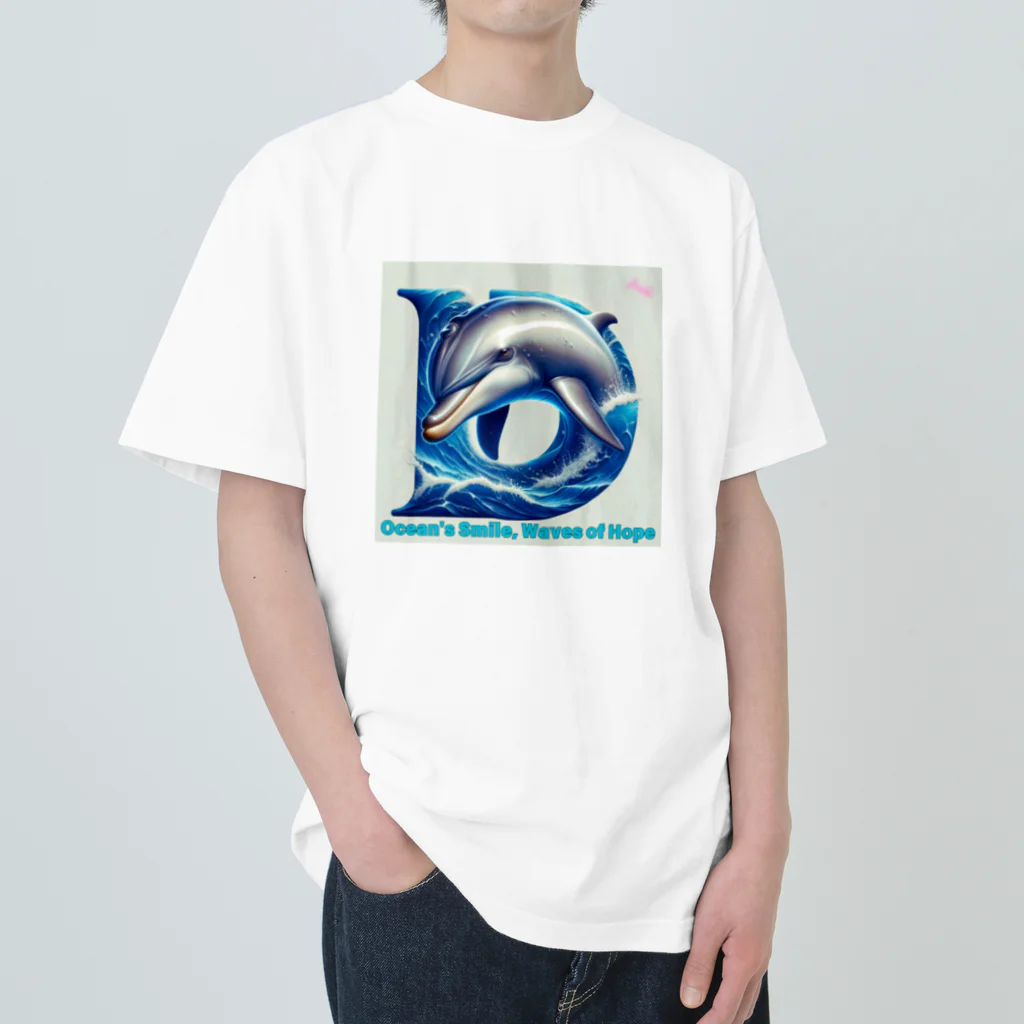 NaturalCanvasのOcean's Smile, Waves of Hope ヘビーウェイトTシャツ