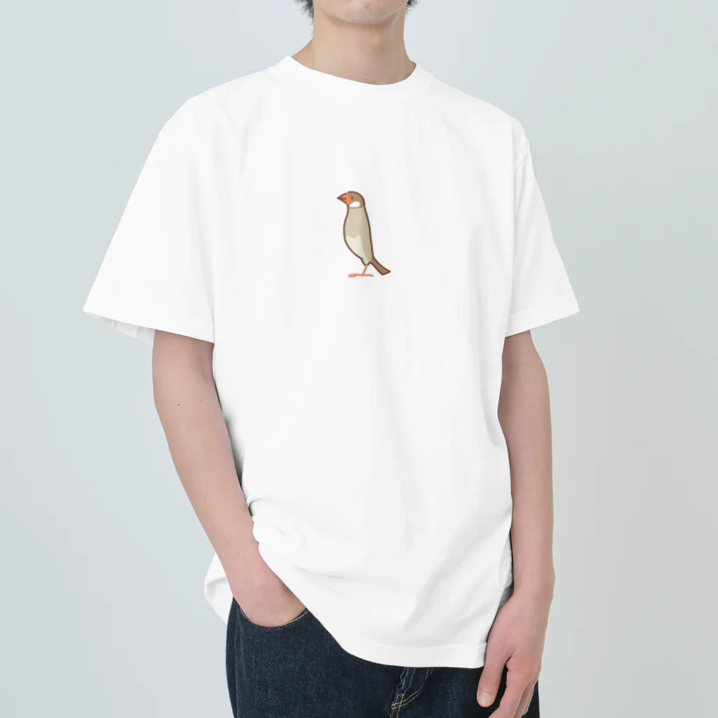 otsubu_to_kosameののぞき文鳥(シナモン) ヘビーウェイトTシャツ