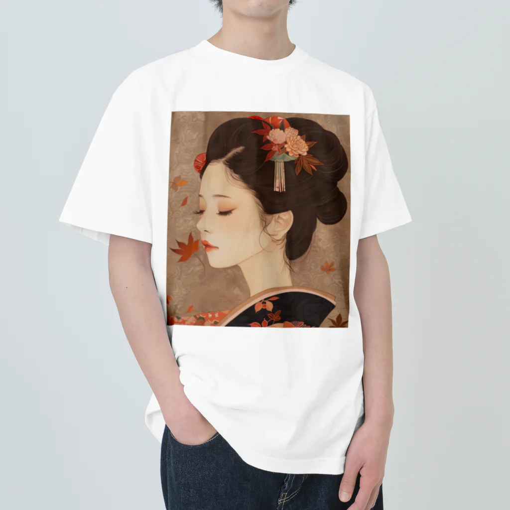 楚々想 so-so-soのUkiyo-e : Beautiful Japanese Girls ヘビーウェイトTシャツ