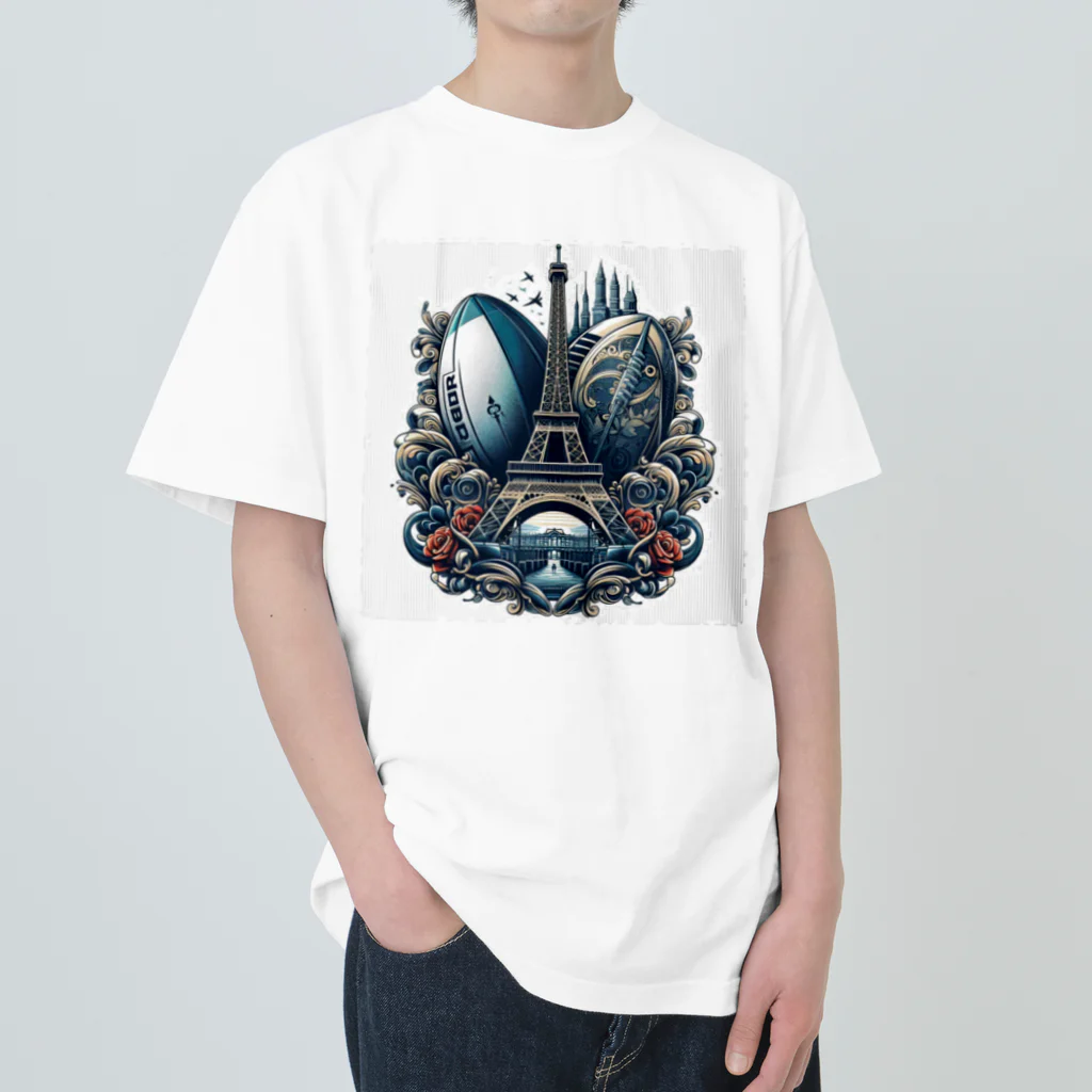 TrendWave Tokyoのパリ　ラグビー　オリンピック Heavyweight T-Shirt