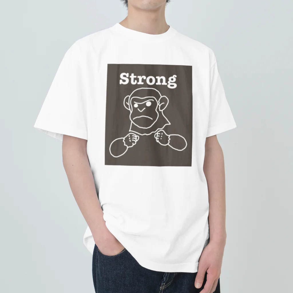 VISHNUのチンパンジーStrong！ Heavyweight T-Shirt