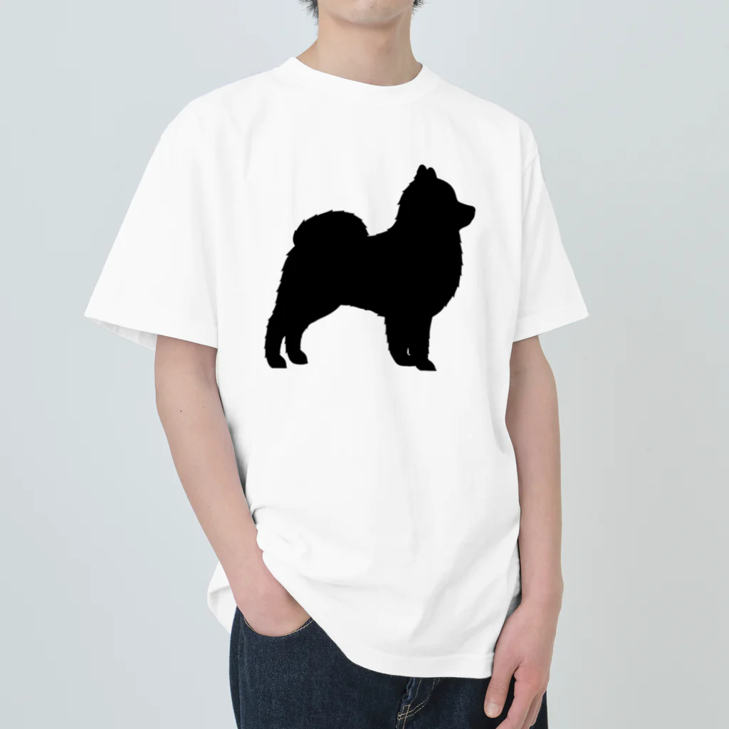 MonoChromeの005 ポメラニアン -Black- Heavyweight T-Shirt