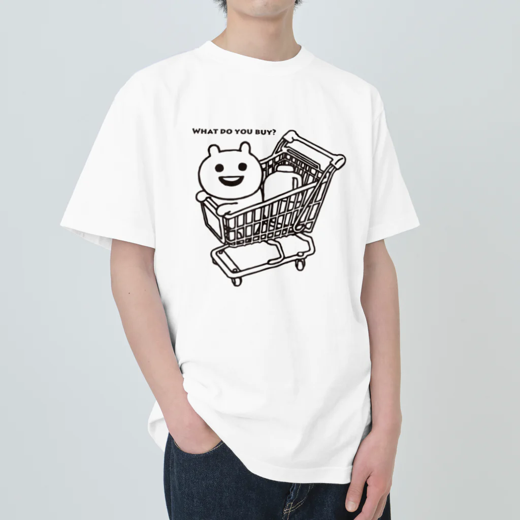 エナメルストア SUZURI店のカートに乗るマエバサン Heavyweight T-Shirt