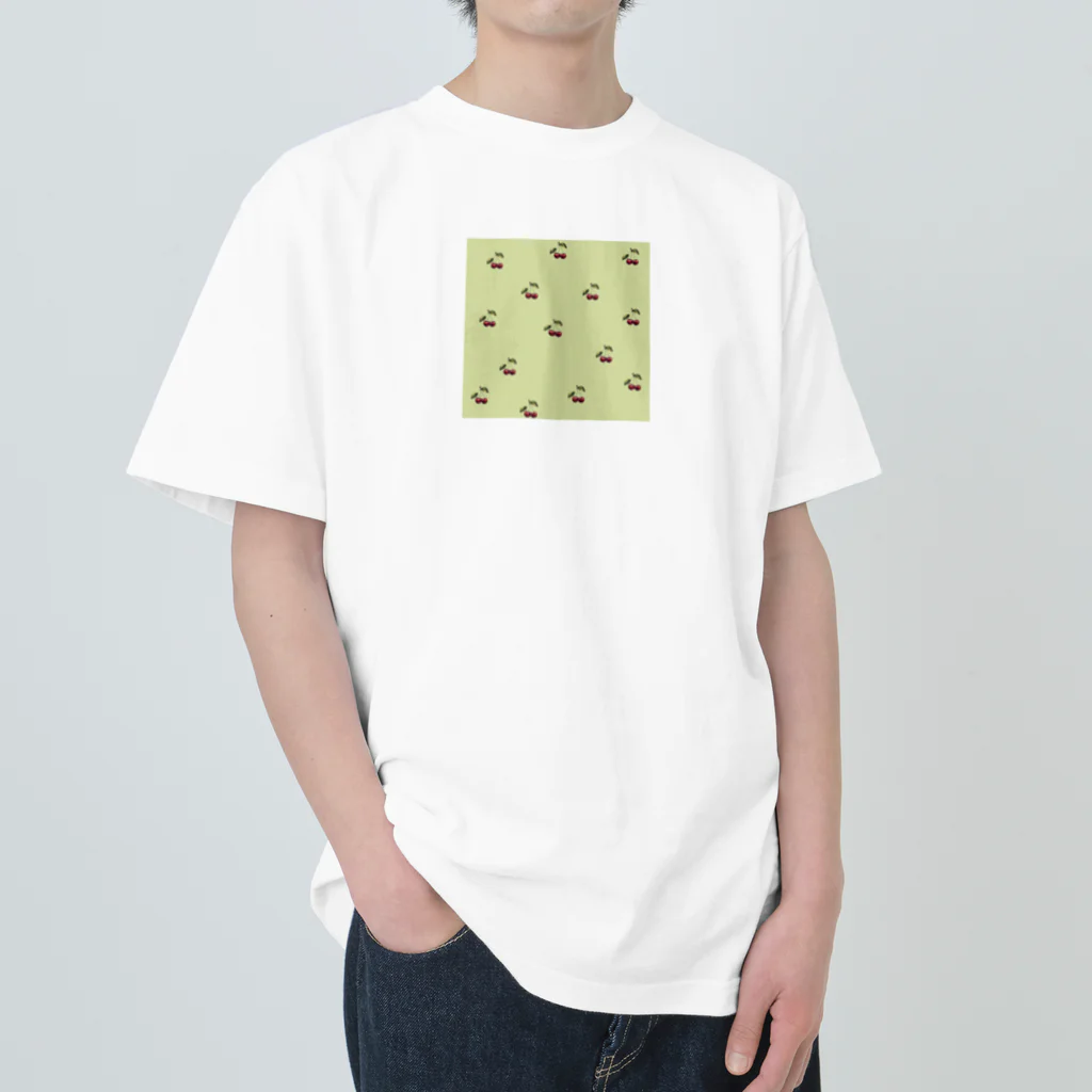 Giraffeinkのさくらんぼ Heavyweight T-Shirt