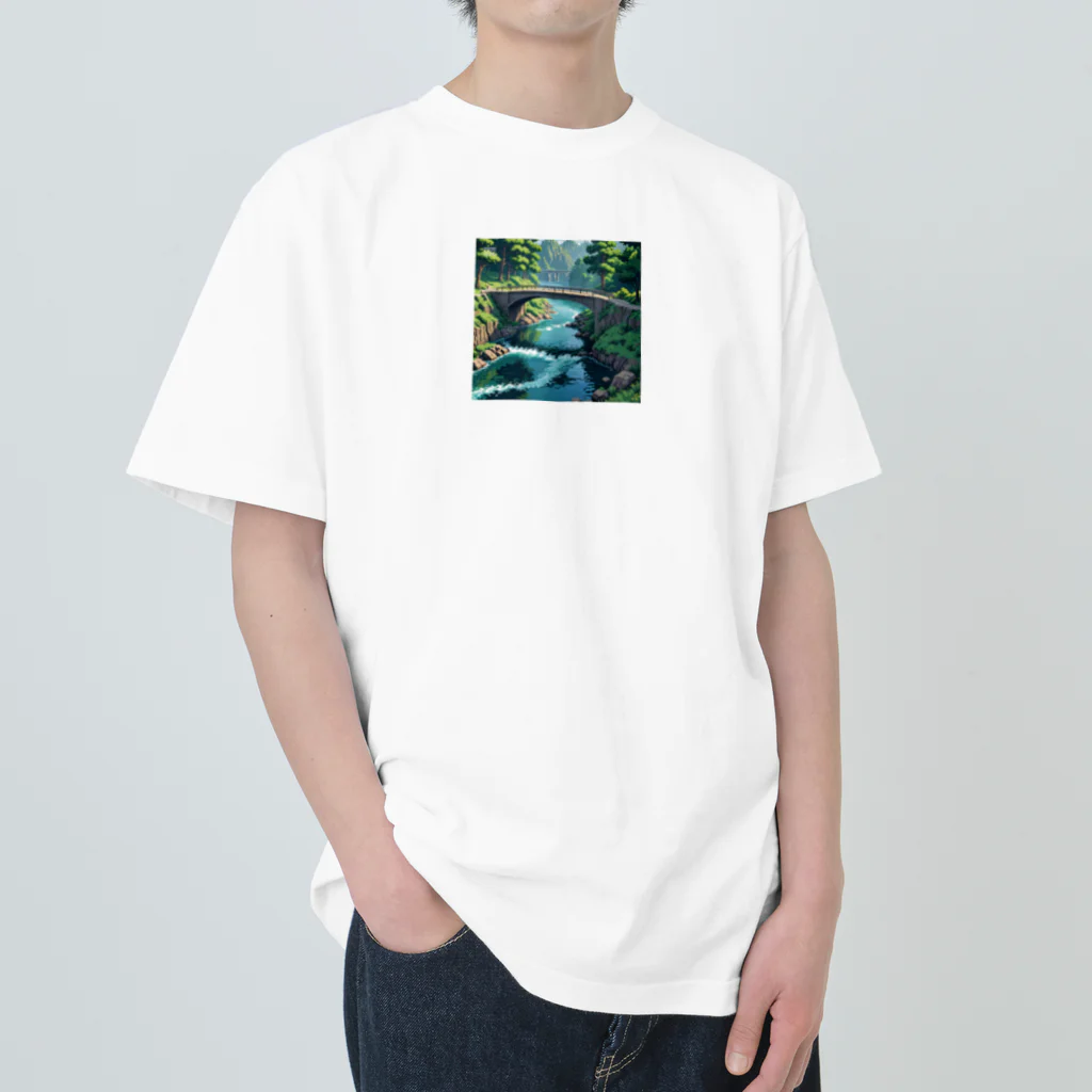 enodeaouの川の水と橋 Heavyweight T-Shirt