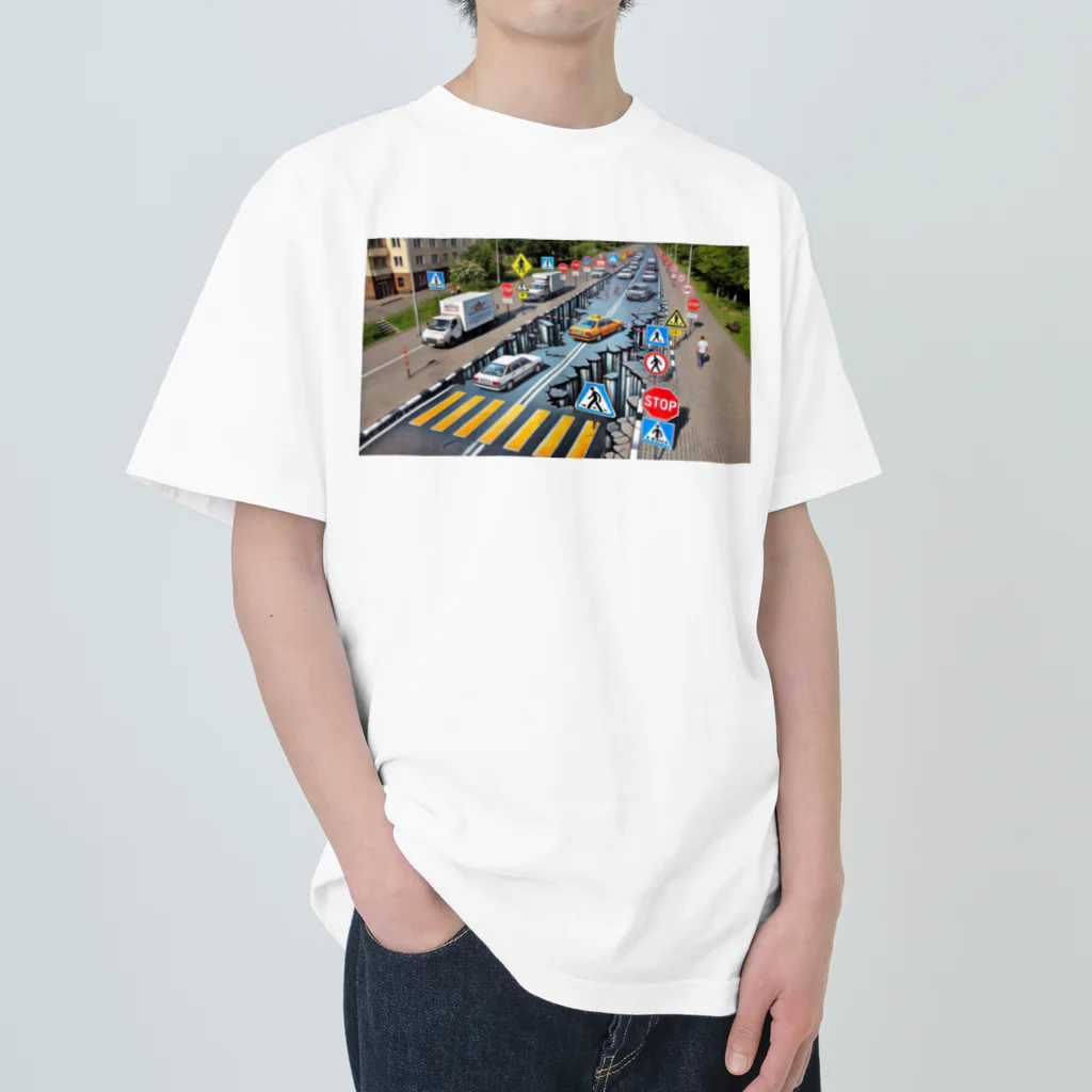 happiness_shopの事故のない未来へ Heavyweight T-Shirt