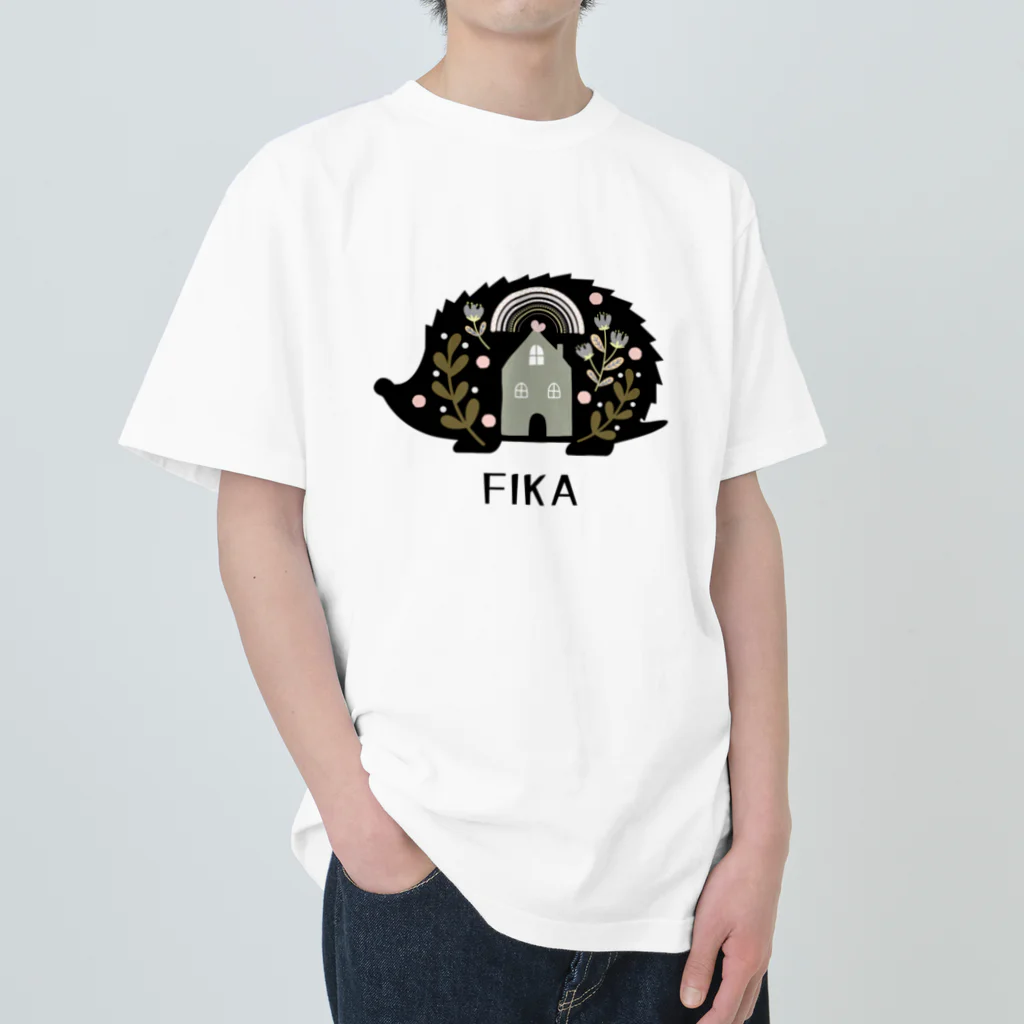 ZenCの【FIKA 北欧 ハリネズミ】 Heavyweight T-Shirt