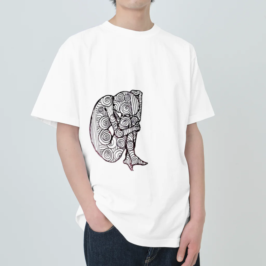 Iii Ponchiのおなやみちゃん Heavyweight T-Shirt