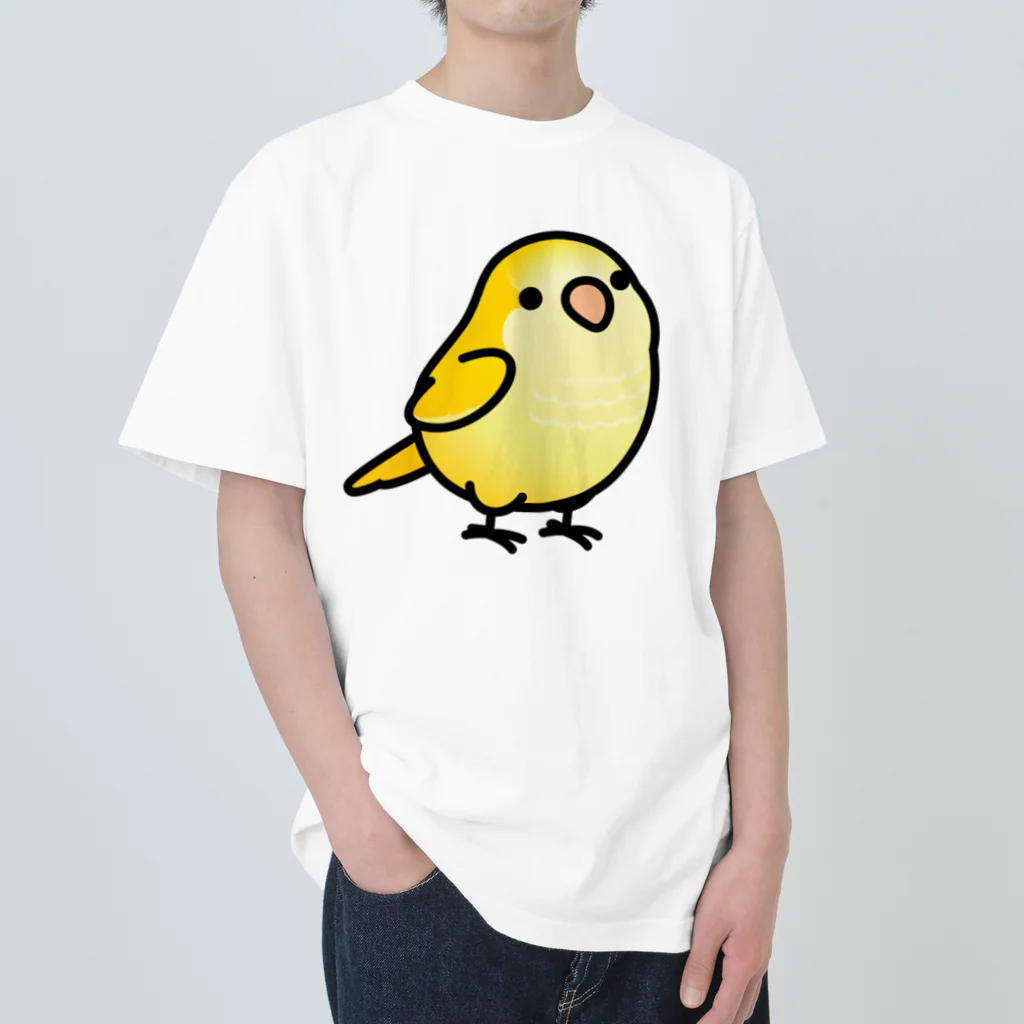 Cody the LovebirdのChubby Bird オキナインコ　イエロー ヘビーウェイトTシャツ