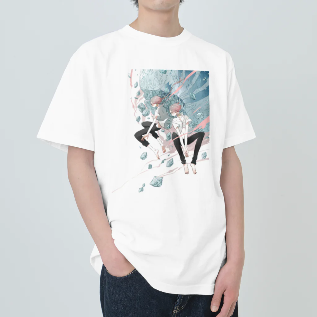 BLUEの崩壊の紡ぎ Heavyweight T-Shirt