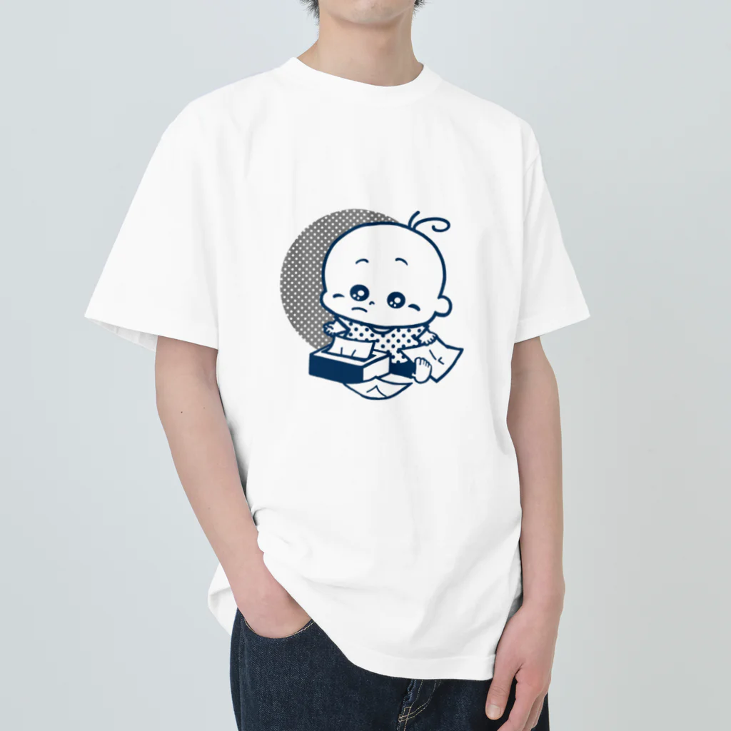 y.tanakaのいたずらあかちゃん ヘビーウェイトTシャツ