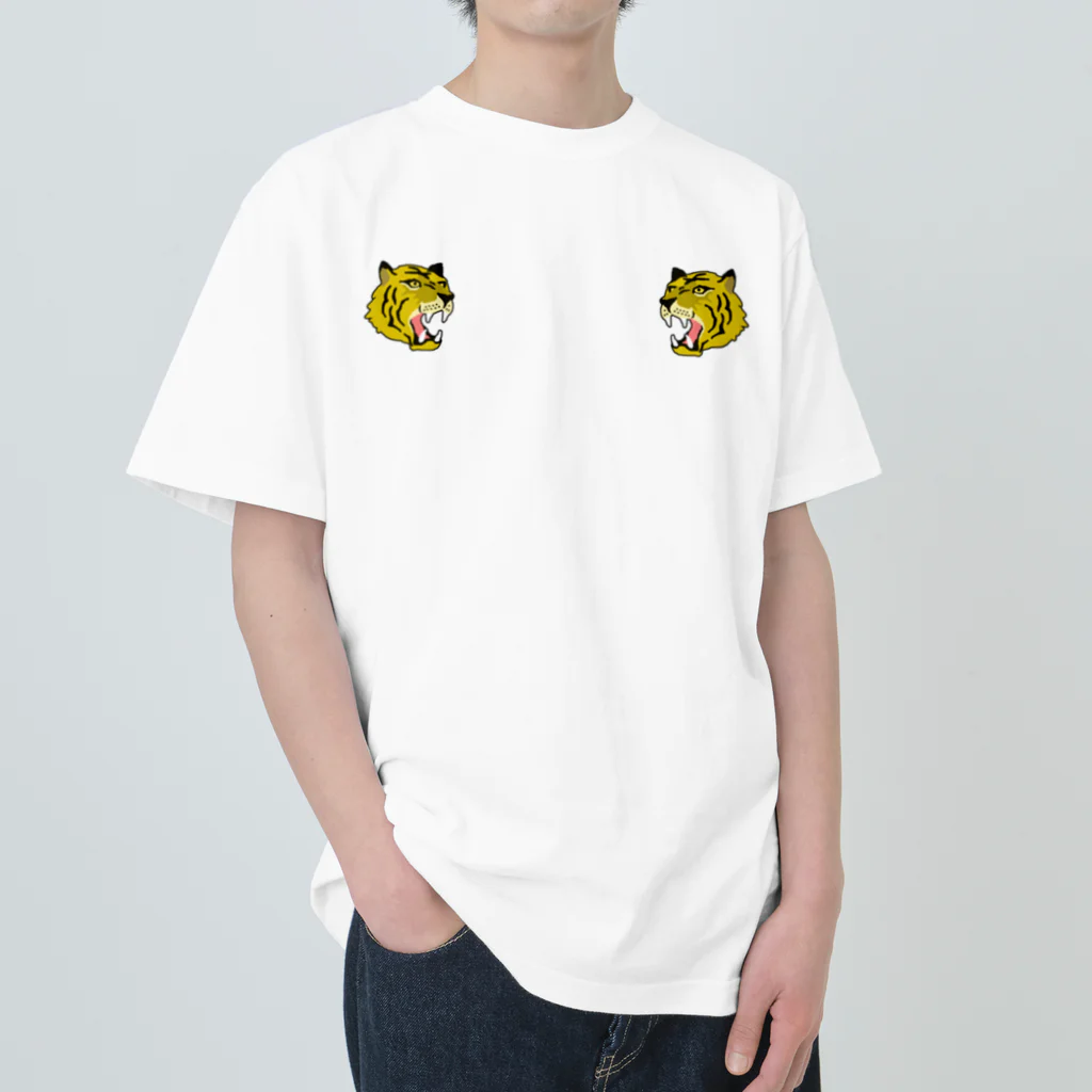 唐揚げくん。のベトジャン虎と虎 ヘビーウェイトTシャツ