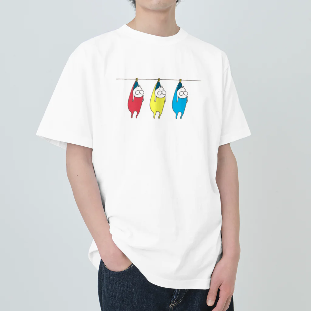 くらきち ONLINE SHOPのねこタイツの洗濯 ベーシック Heavyweight T-Shirt