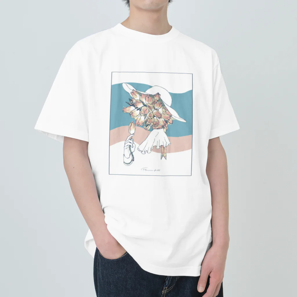 landのFlower fill ヘビーウェイトTシャツ