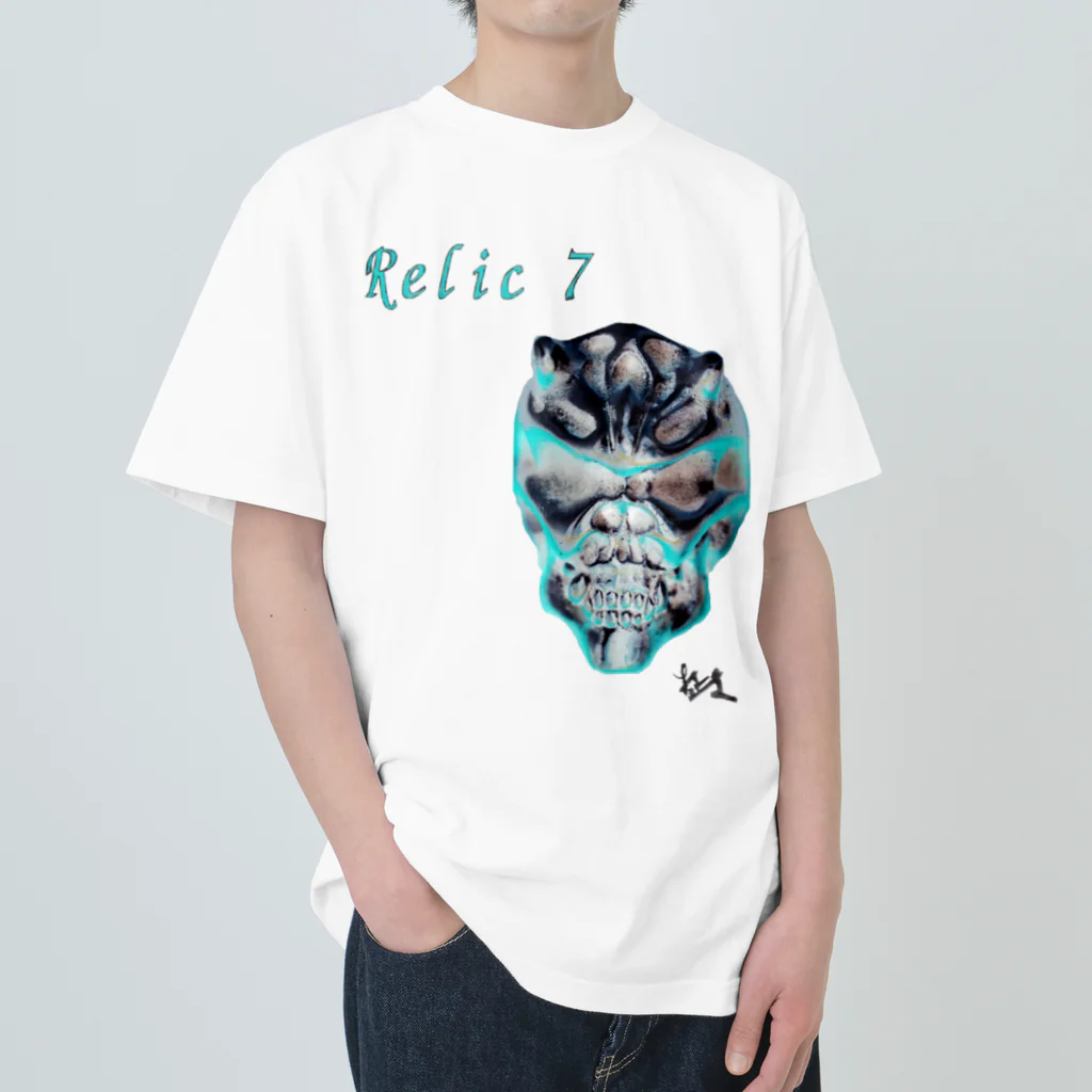 Relic7のRelic 7　二角鬼スカル Heavyweight T-Shirt