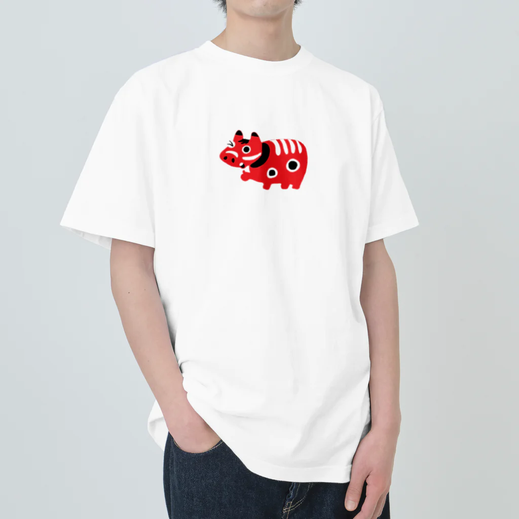 SU-KUの疫病退散！赤べこ Heavyweight T-Shirt