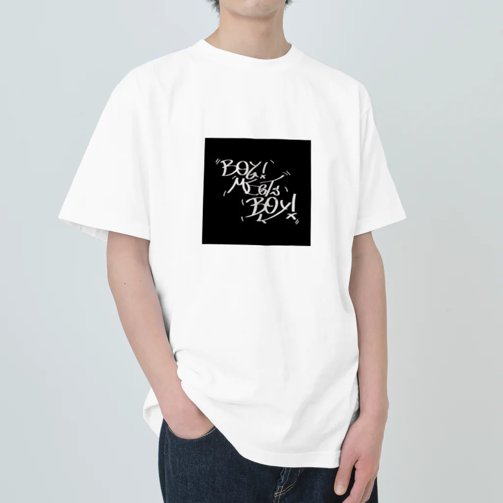 Boy Meets BoyのB!xMxB! SQUARE LOGO ver.Pre Lot ヘビーウェイトTシャツ