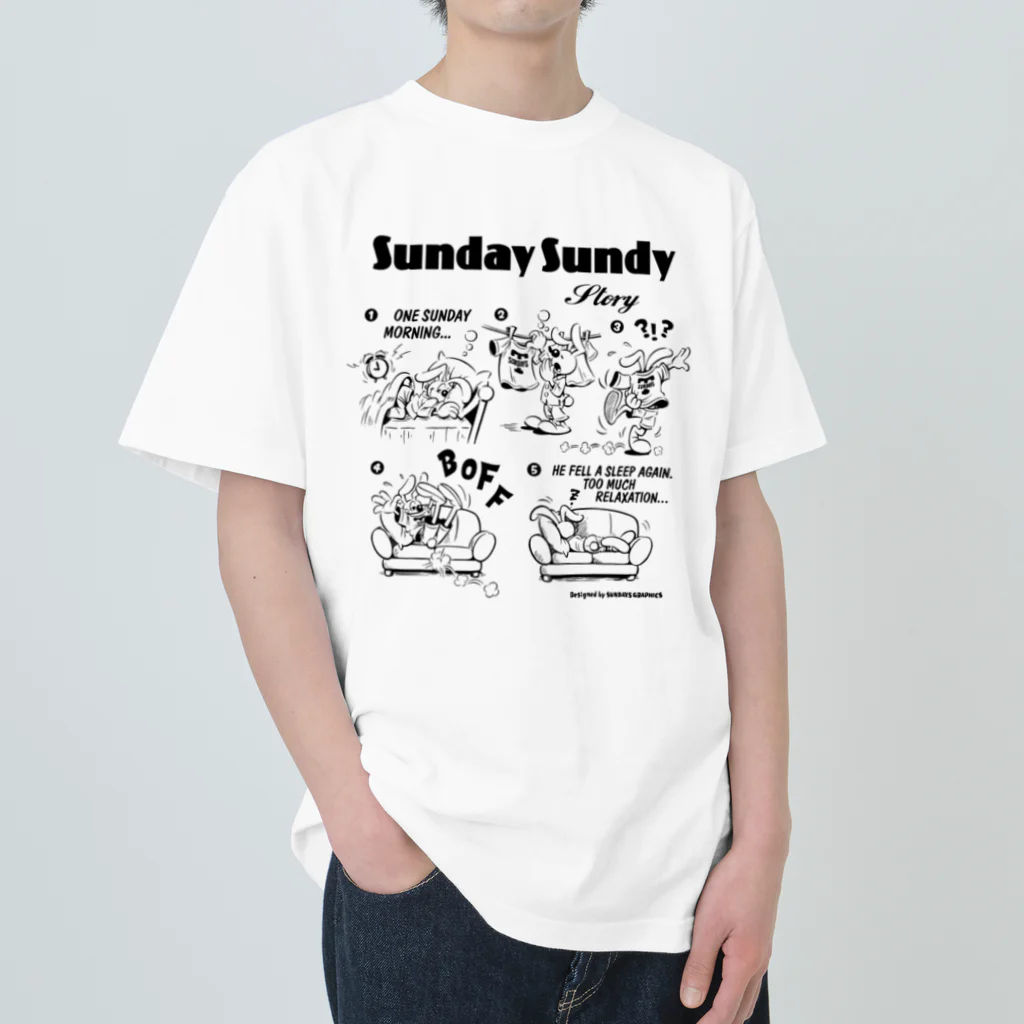 SUNDAYS GRAPHICSのSUNDAY SUNDY STORY ヘビーウェイトTシャツ