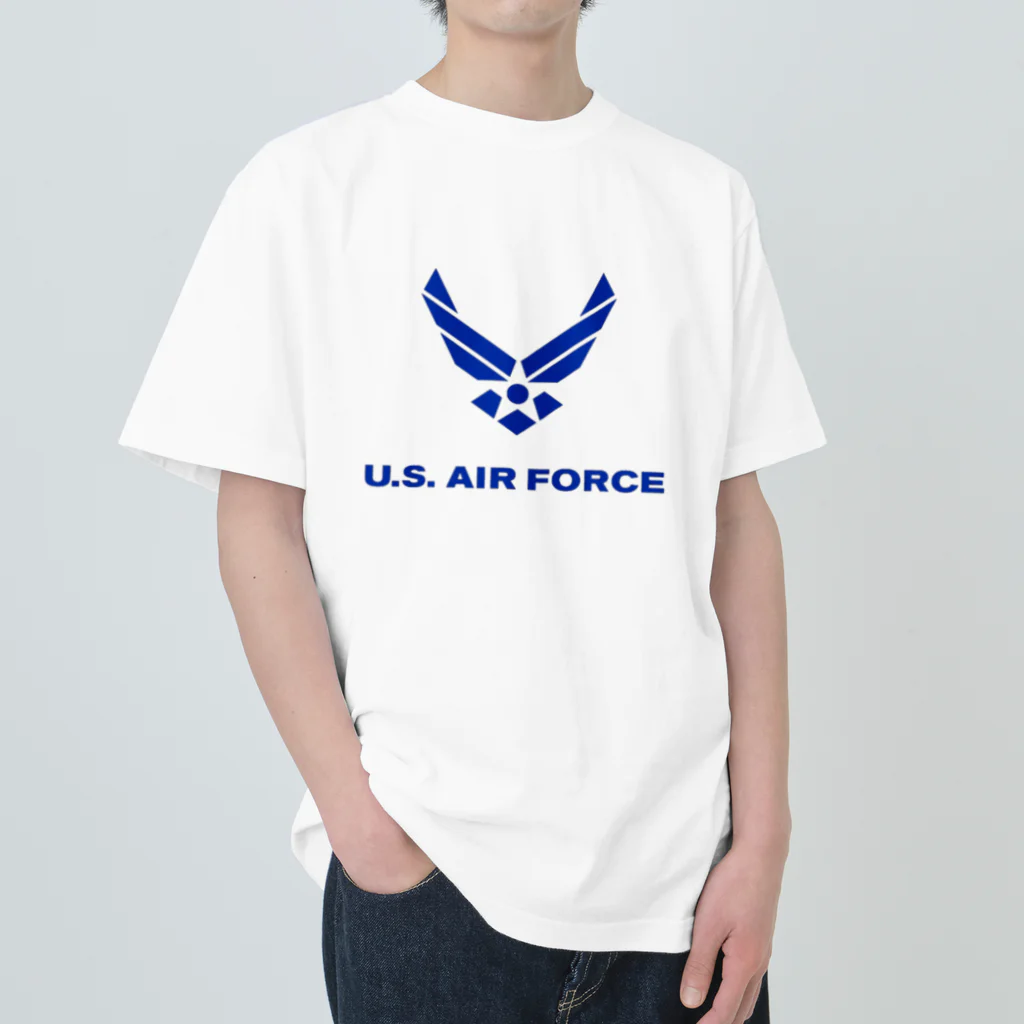 rikunosukeshopのU.S.A.F ロゴ　アイテム Heavyweight T-Shirt