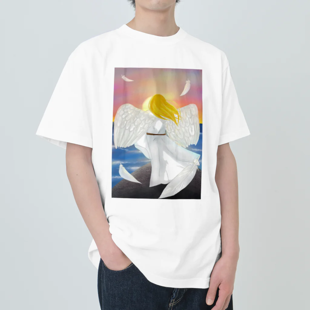 Lily bird（リリーバード）の落陽天使 Heavyweight T-Shirt