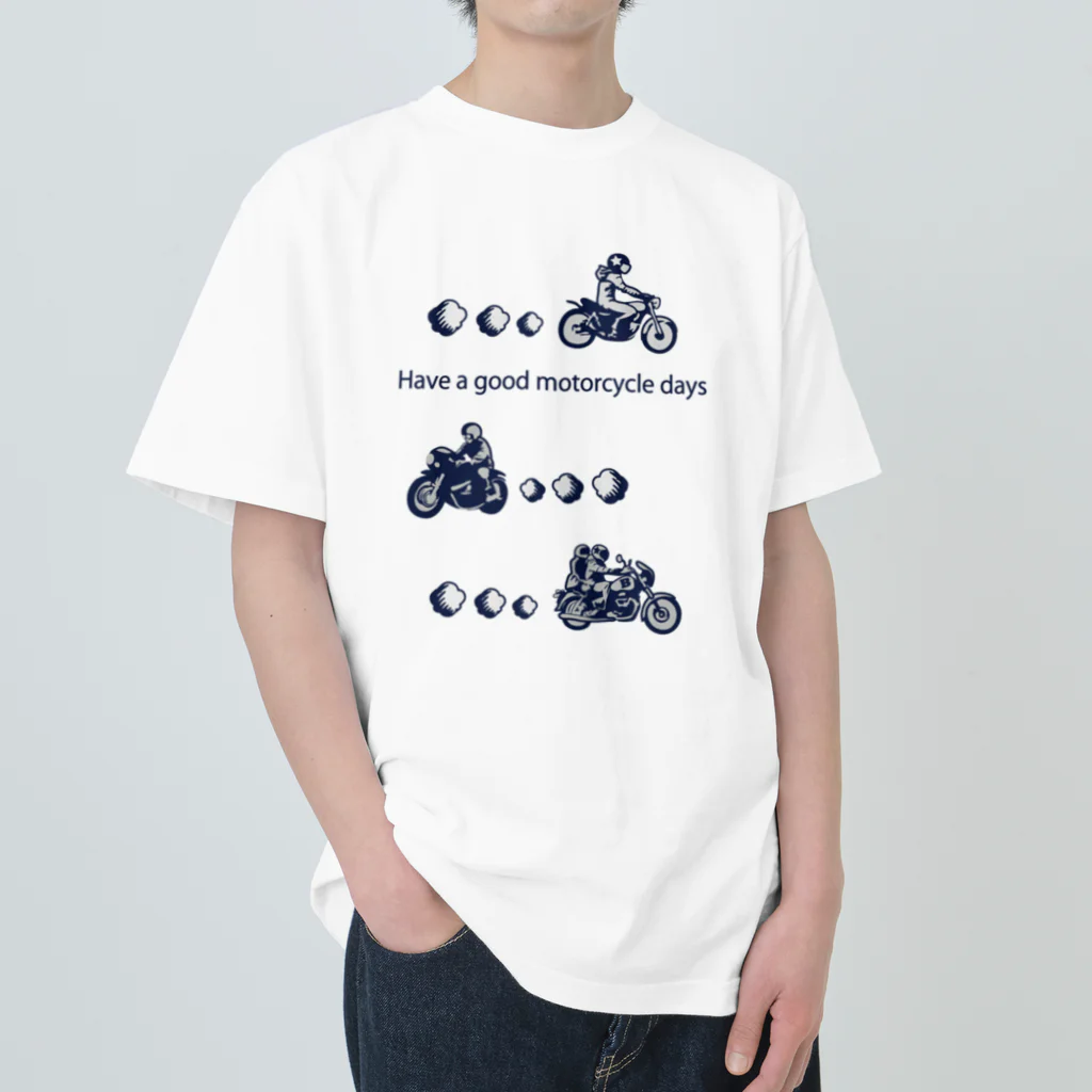 キッズモード某のモーターサイクル日記(NB) Heavyweight T-Shirt