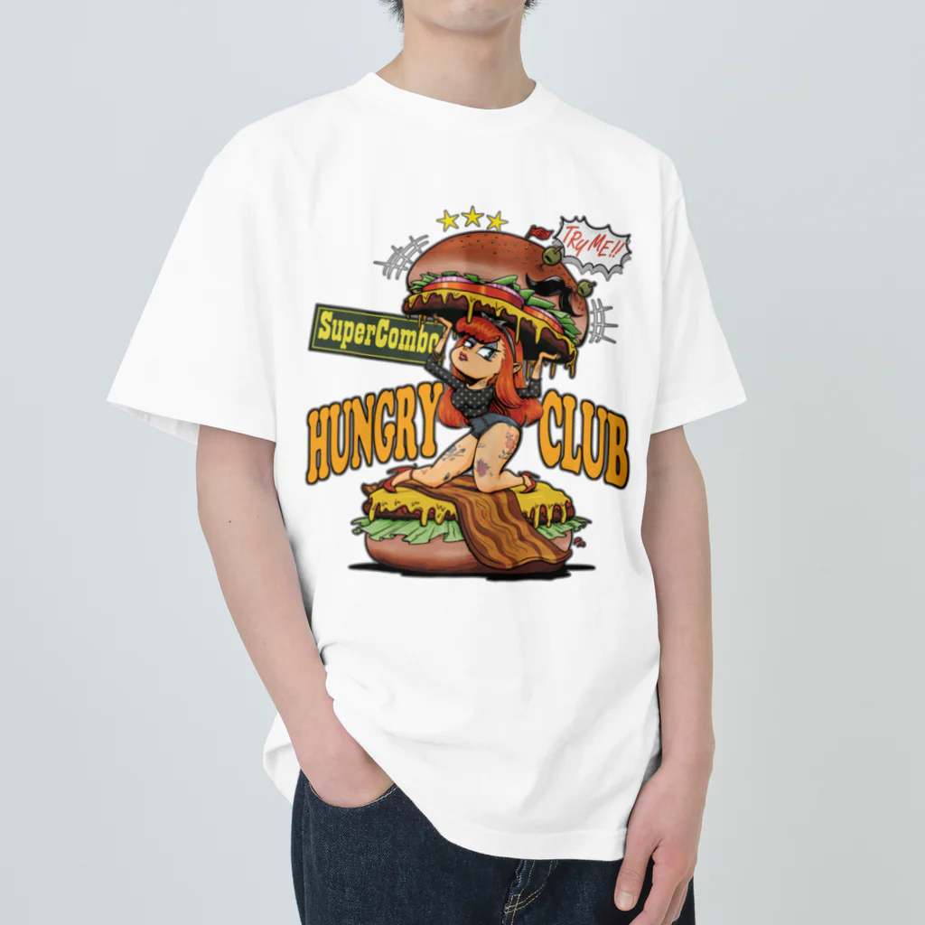 nidan-illustrationの"HUNGRY CLUB" Heavyweight T-Shirt