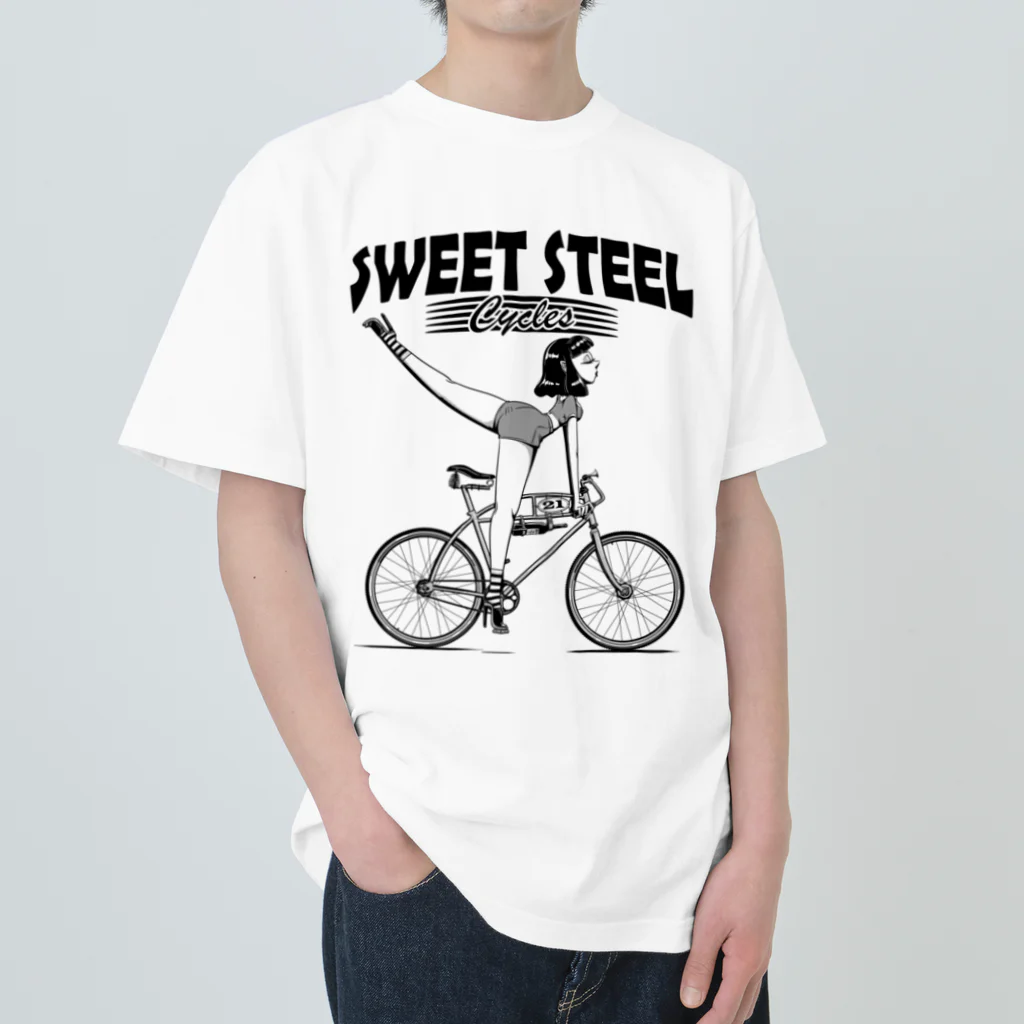 nidan-illustrationの"SWEET STEEL Cycles" #1 Heavyweight T-Shirt