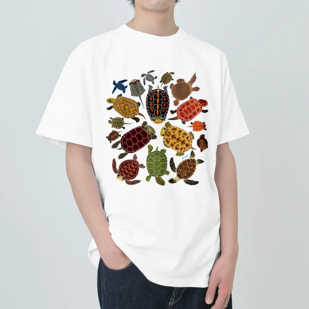 みのじの日本の亀 Heavyweight T-Shirt