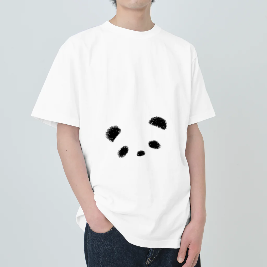 田中ザビエル世界のどうぶつの【SUZURI限定】FACE PANDA DA DA ECO ヘビーウェイトTシャツ