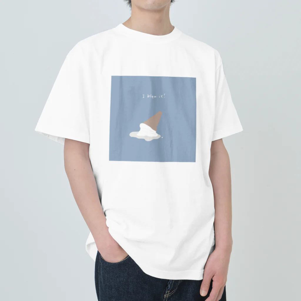 ないものねだりのI blew it!(blue) Heavyweight T-Shirt