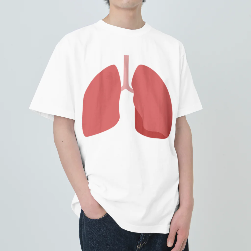 8anna storeの人体のなぞ。ピカピカピンクの肺。 Heavyweight T-Shirt