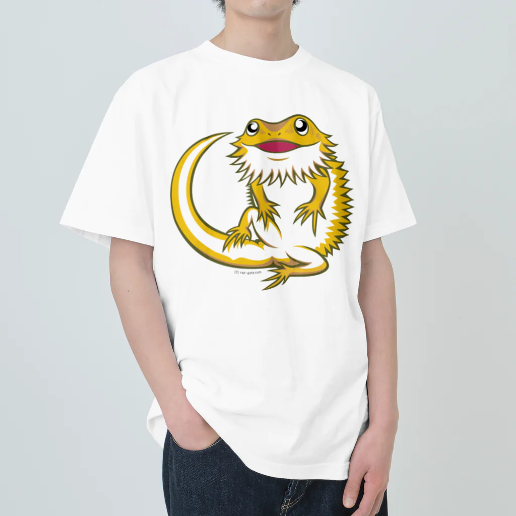 もむのふの爬虫類グッズやさんのフトアゴちゃん ヘビーウェイトTシャツ