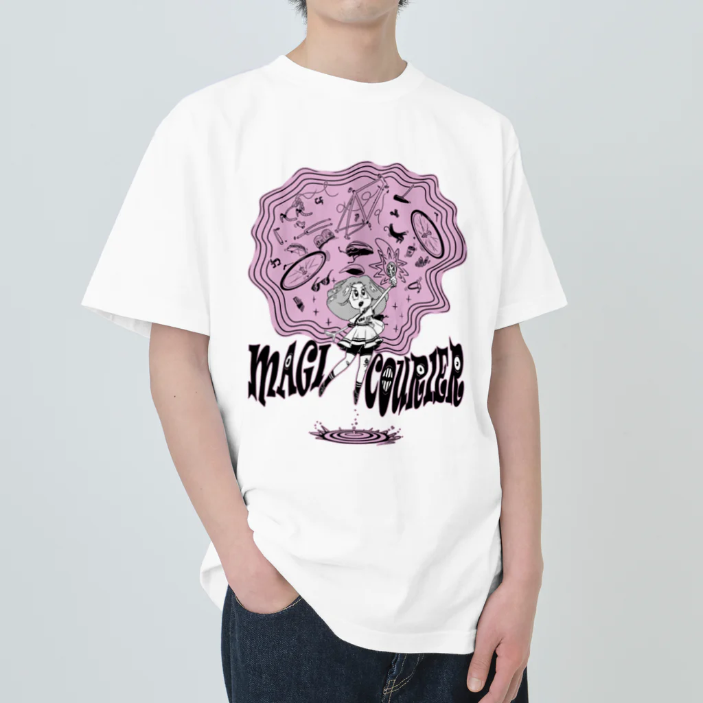 nidan-illustrationの“MAGI COURIER” pink #1 Heavyweight T-Shirt