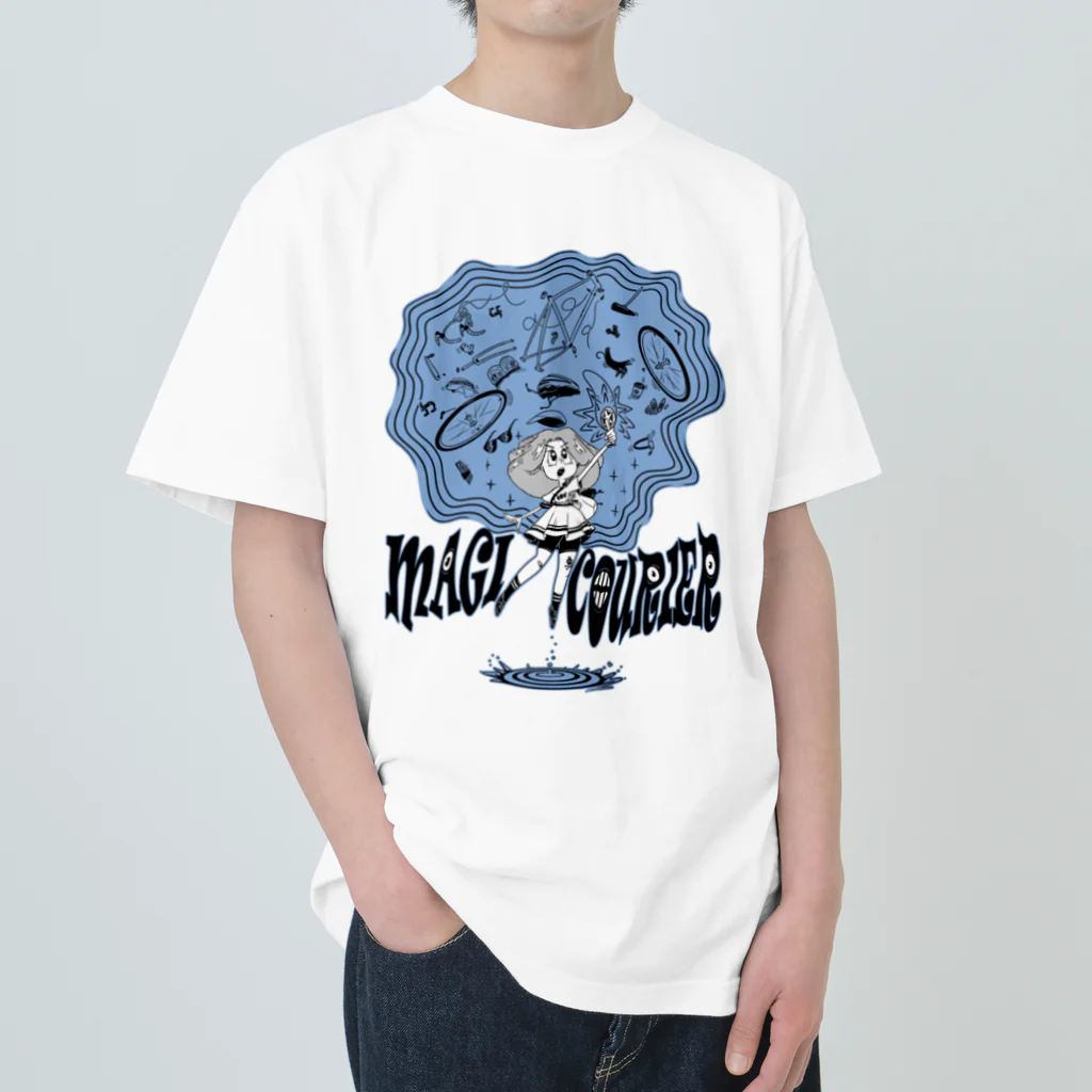 nidan-illustrationの“MAGI COURIER” blue #1 ヘビーウェイトTシャツ