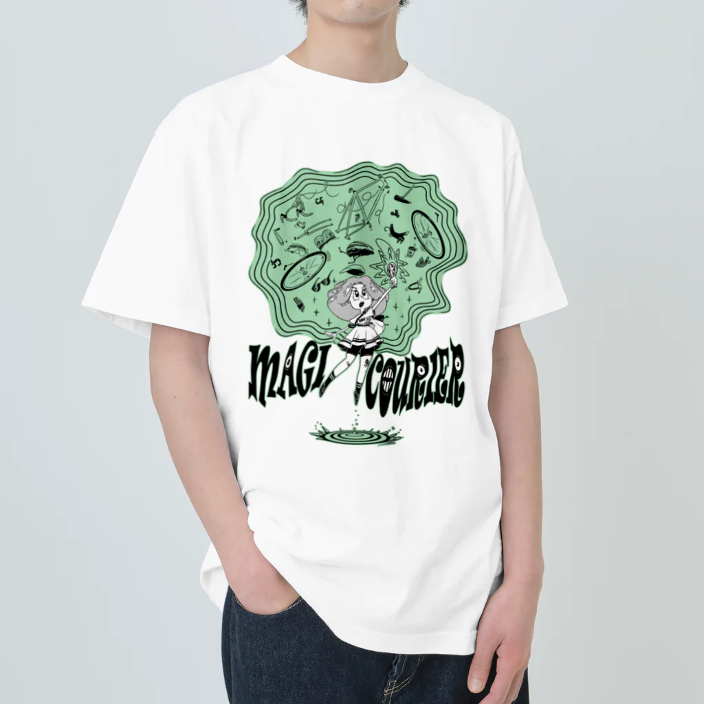 nidan-illustrationの“MAGI COURIER” green #1 ヘビーウェイトTシャツ