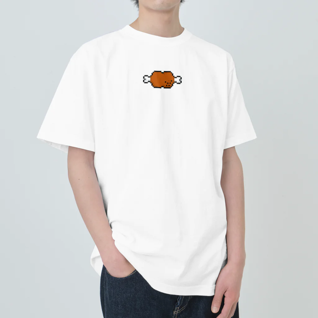 yuNN3のまんが肉　ドット絵 Heavyweight T-Shirt