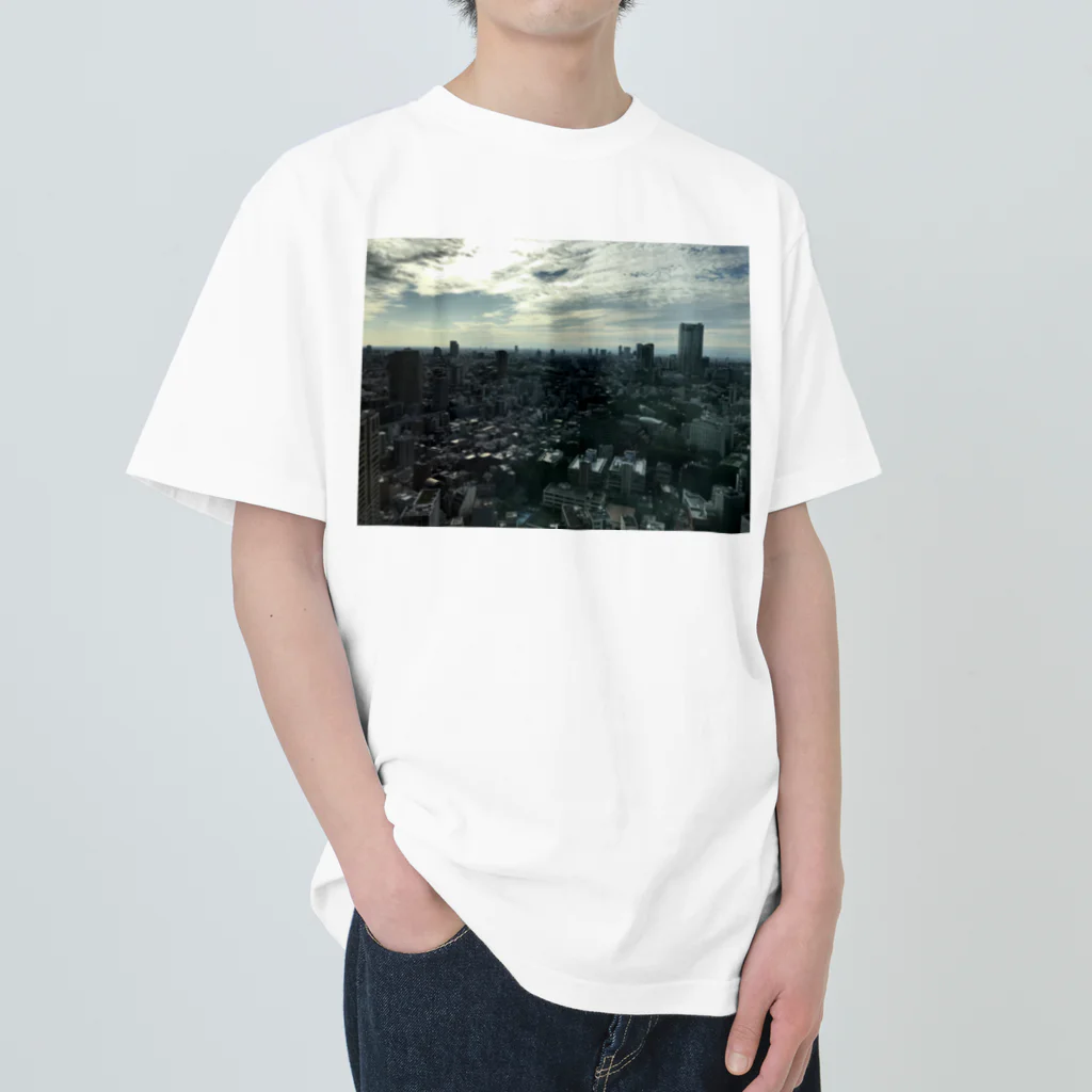 いそがしくてもメシの空の写真シリーズ5 ヘビーウェイトTシャツ